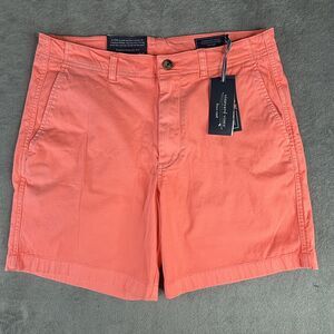 Vineyard Vines Shorts Mens 33 Papaya Passion 7" Island Short Chino Stretch